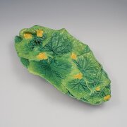 42cm Large George Jones Majolica Cucumber Tray