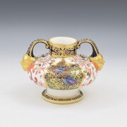 Beautiful Victorian Royal Crown Derby Mask Vase
