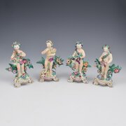 Bow Porcelain Figures Rare Set Of Four Seasons 