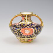 Edwardian Royal Crown Derby Miniature Vase 2444