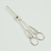 Fine Pair Victorian Sterling Silver Grape Scissors