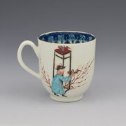 First Period Worcester Mandarin Coffee Cup C.1770