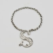 Georgian Silver "S" Sherry Decanter Wine Label