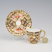 Miniature Edwardian Royal Crown Derby Cup & Saucer