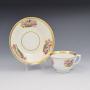Pretty New Hall Press Moulded Cup & Saucer c.1825
