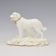 Rare Early Minton Porcelain Figure Gundog C.1830