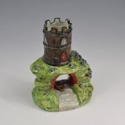 Rare Regency Walton Pearlware Turret Spill Vase