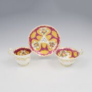 Stunning Coalport Porcelain Teacup & Saucer Trio