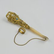 Stunning French Gilt MOP Turquoise Tussie Mussie