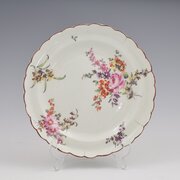 Superb Derby Porcelain Cotton Stem Painter Plate