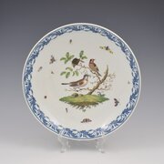 Superb Large Meissen Porcelain Ornithological Dish