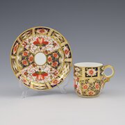 Victorian Royal Crown Derby Coffee Cup & Saucer