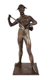 Bronze Harlequin By Paul Dubois France Circa1880