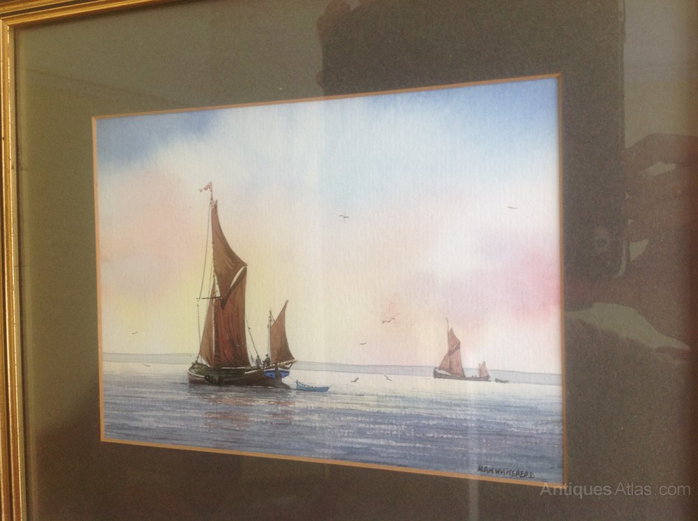 Antiques Atlas Alan Whitehead (b 1952) Watercolour Seascape