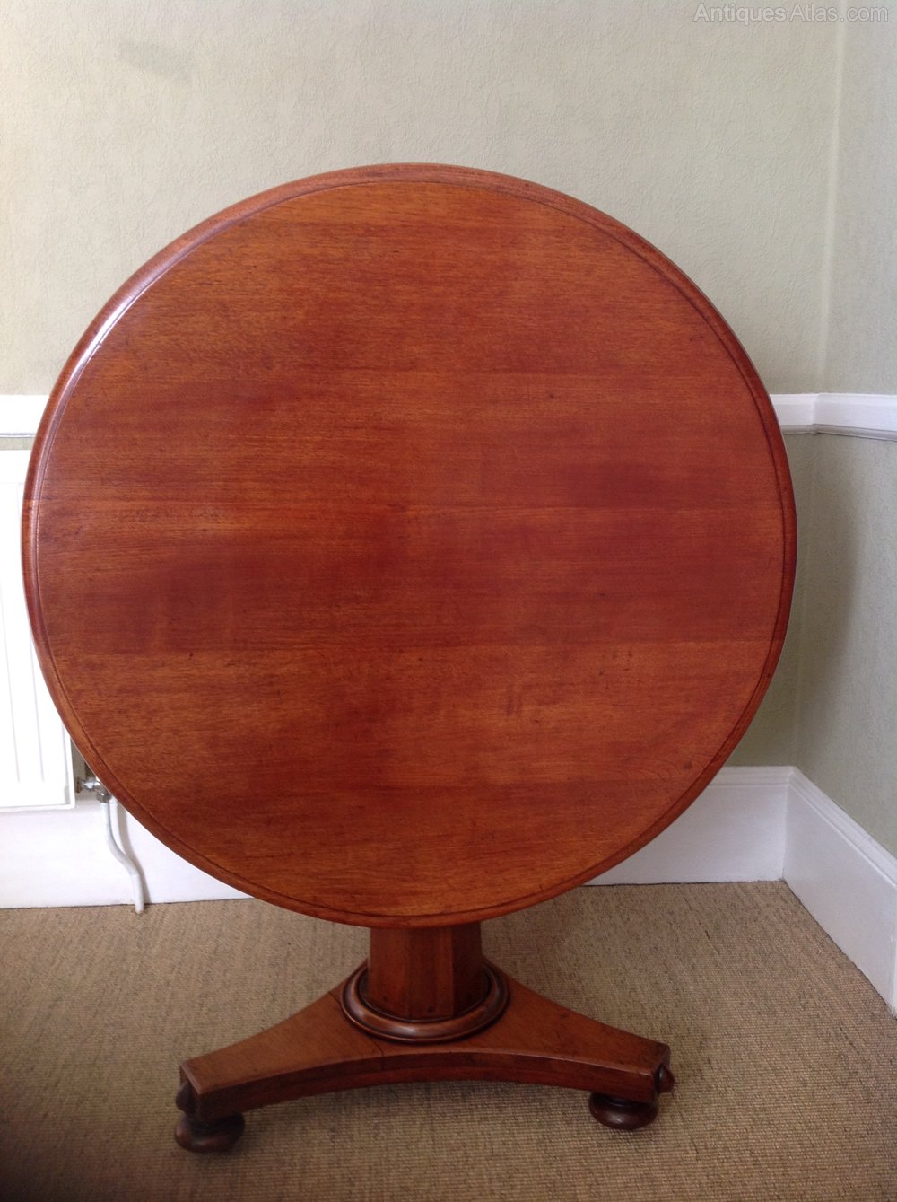 Victorian (c1860) Mahogany Tilt Top Round Table Antiques Atlas