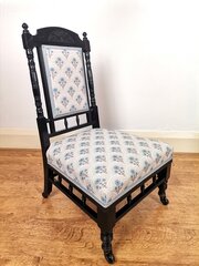 Small Victorian Aesthetic Ebonised Chair