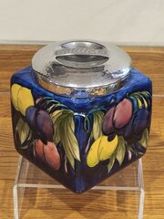 Moorcroft Liberty & Co Tudric Biscuit Barrel-Wisteria