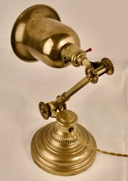 Rare Industrial Dugdill Brass Daisy Cog Table Lamp
