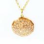 50th Anniversary Gift Solid Gold Locket Necklace