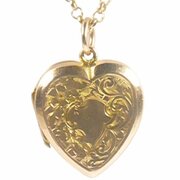 Edwardian Solid Gold Heart Shaped Locket