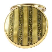 Golden Stratton Compact Mirror Floral Design
