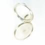 Italian silver  compact mirror