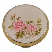 Stratton Makeup Handbag Mirror Pink Roses