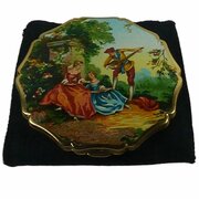 Vintage Stratton Pastoral Scene Compact Mirror