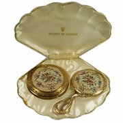 Vintage Vanity Set Floral Design Unused