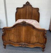 Carved Walnut Kingsize French Bed