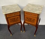 Pair Of French Inlaid Bedside Cabinets 