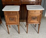 Pair Of French Mahogany Bedside Cabinets 