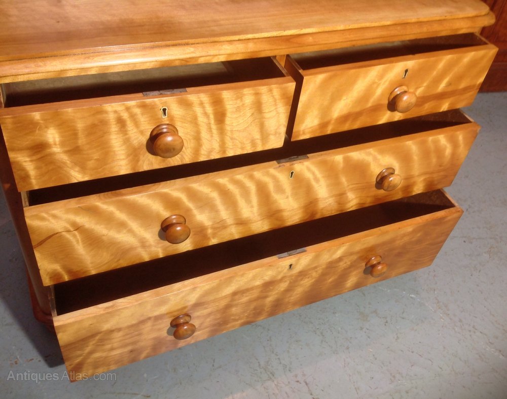 Satin Birch Chest Of Drawers Antiques Atlas