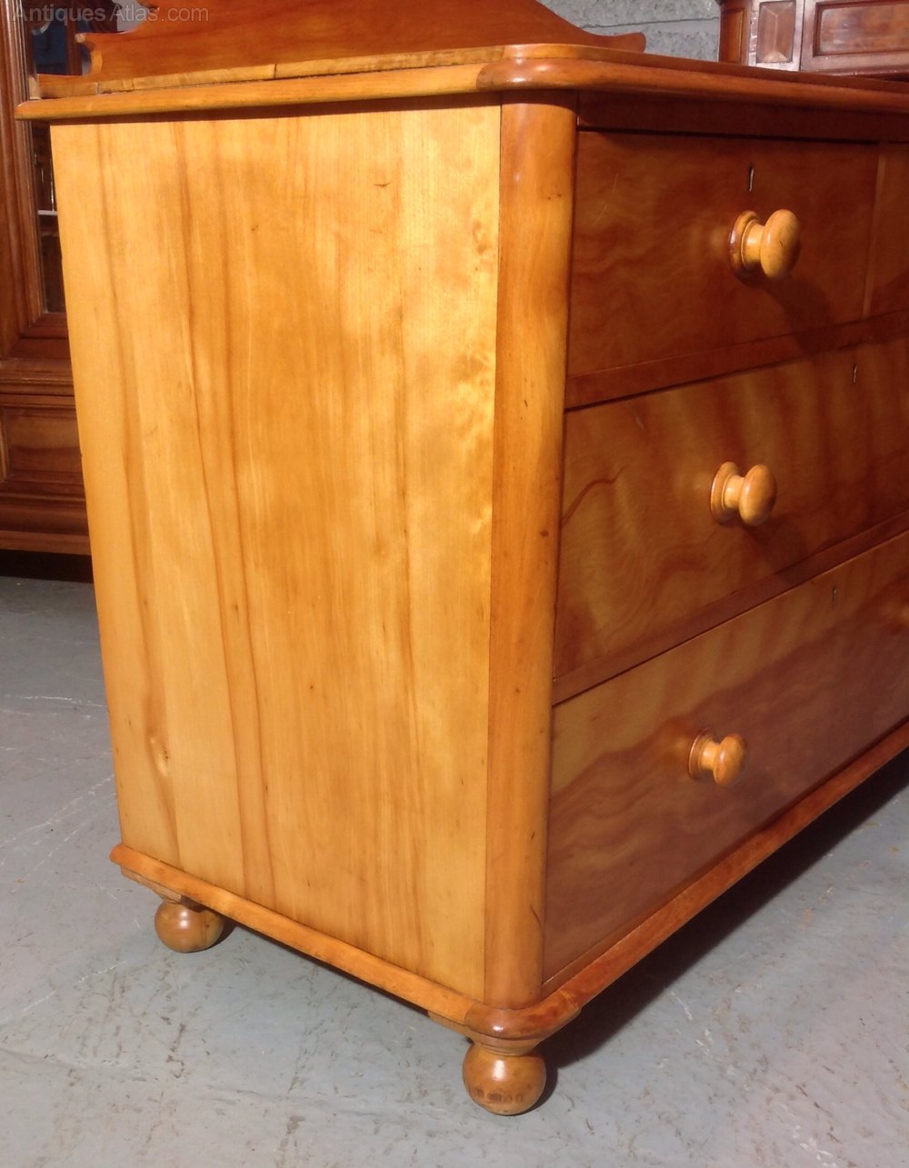 Satin Birch Chest Of Drawers Antiques Atlas