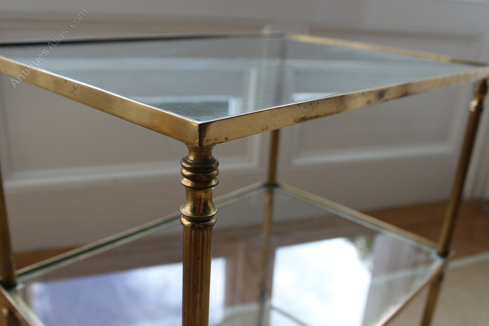 Antiques Atlas GILT BRASS AND GLASS SIDE TABLE