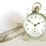 1931 silver Derrick pocket watch with chain