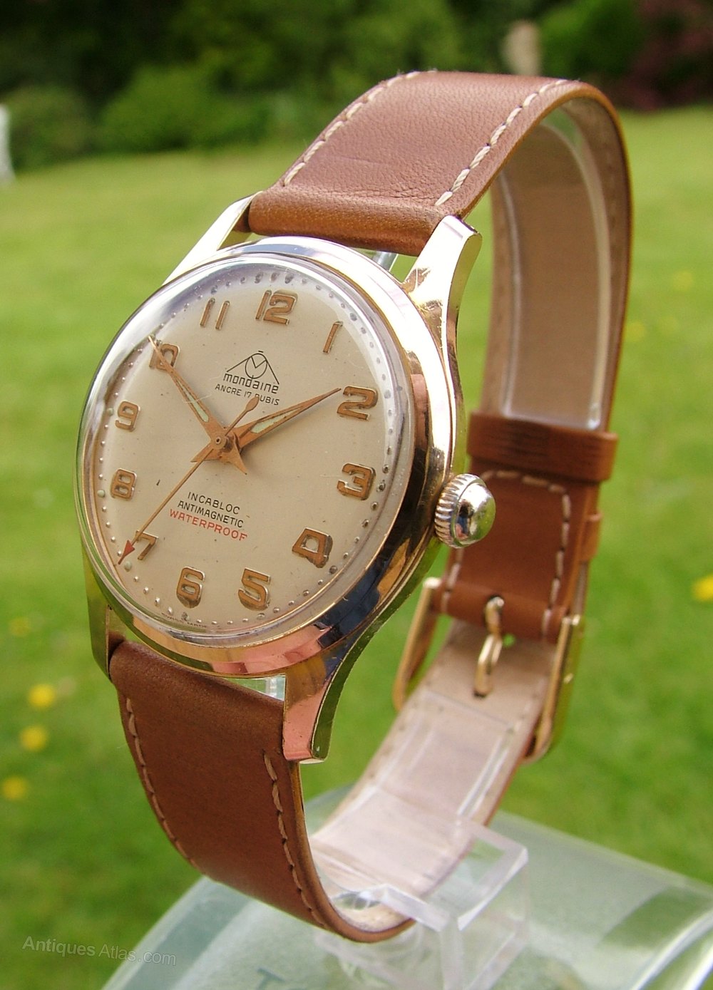 Antiques Atlas 1950s Gents Mondaine Hand Winding Wrist Watch