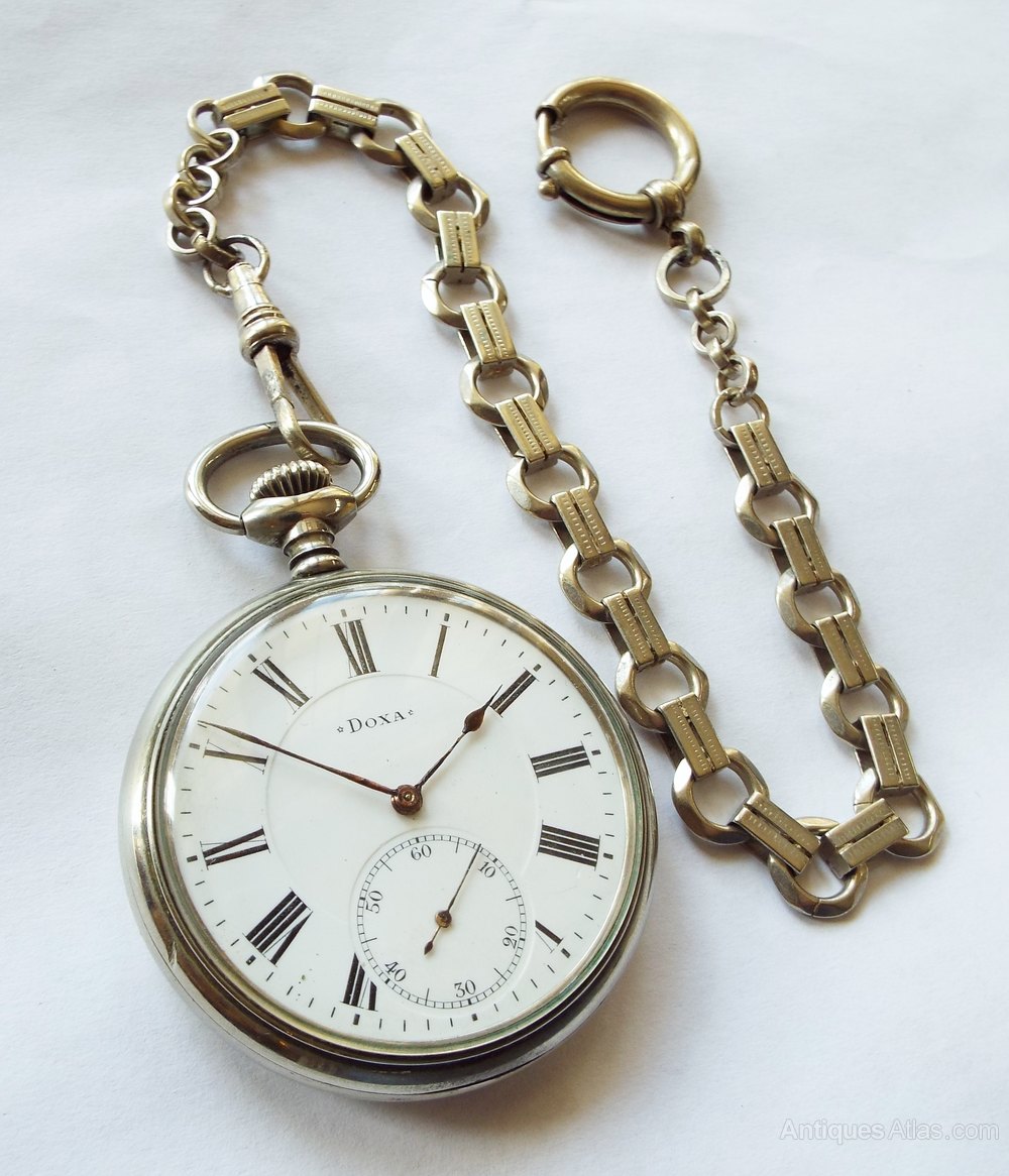 Antiques Atlas An Antique Doxa Pocket Watch With Chain