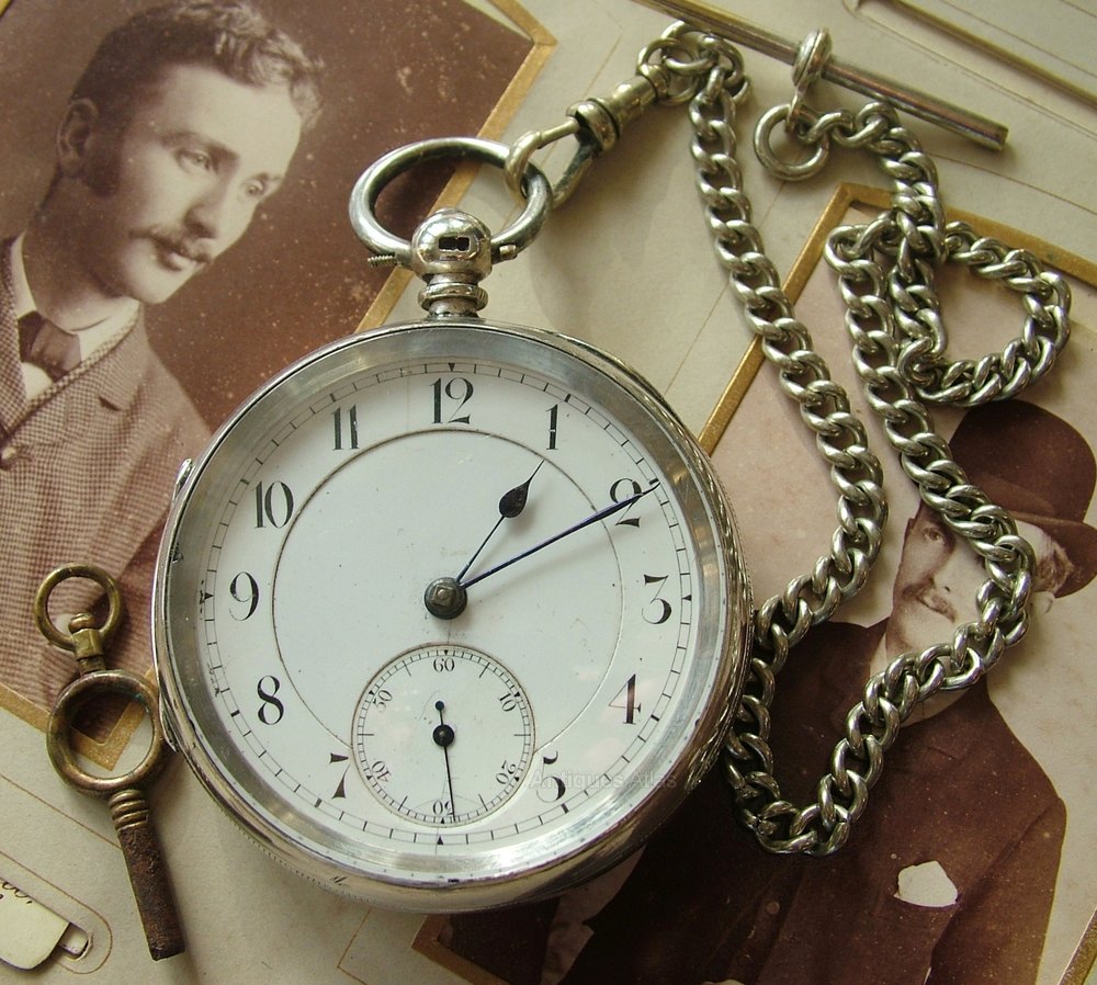 Antiques Atlas An Antique Silver Fusee Pocket Watch With Chain