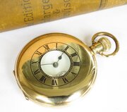 Antique 1930s Record Half Hunter Pocket Watch