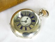 Antique English Silver Half Hunter Pocket Watch