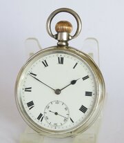 Antique English Silver Pocket Watch, 1913