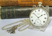 Antique Limit Revue Pocket Watch And Chain