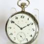 Antique Tavannes silver niello pocket watch