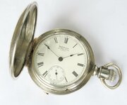 Antique Waltham Silver Hunter Pocket Watch, 1888