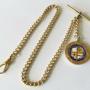 Antique rolled gold pocket watch chain, Croydon 
