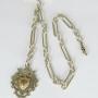 Antique silver Churchill chain and fob