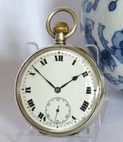 Antique Silver Cyma Pocket Watch, 1917