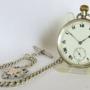 Antique silver Cyma pocket watch and chain
