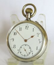 Antique Silver Stauffer & Co IWC Pocket Watch